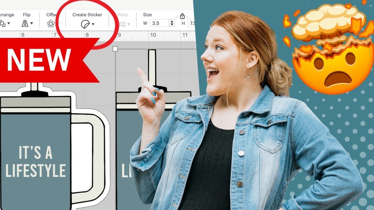 🤫 *NEW* Cricut CREATE STICKER Feature [& HOW TO DO IT WITHOUT CRICUT ACCESS!] 🤫