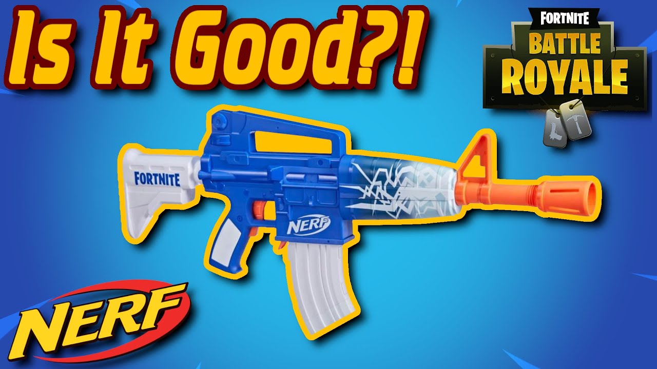 Честный обзор: NERF Fortnite Blue Shock
