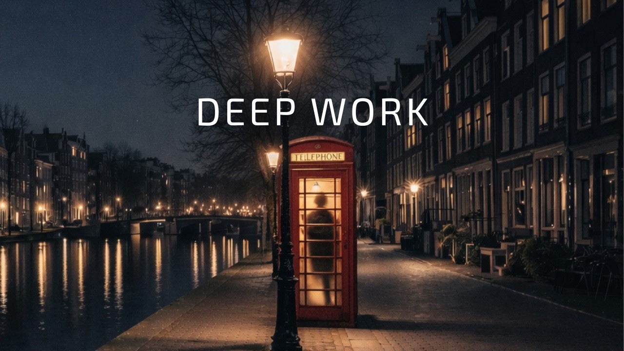 Lonely Canal Night – Deep Work Music for Focus | 15min