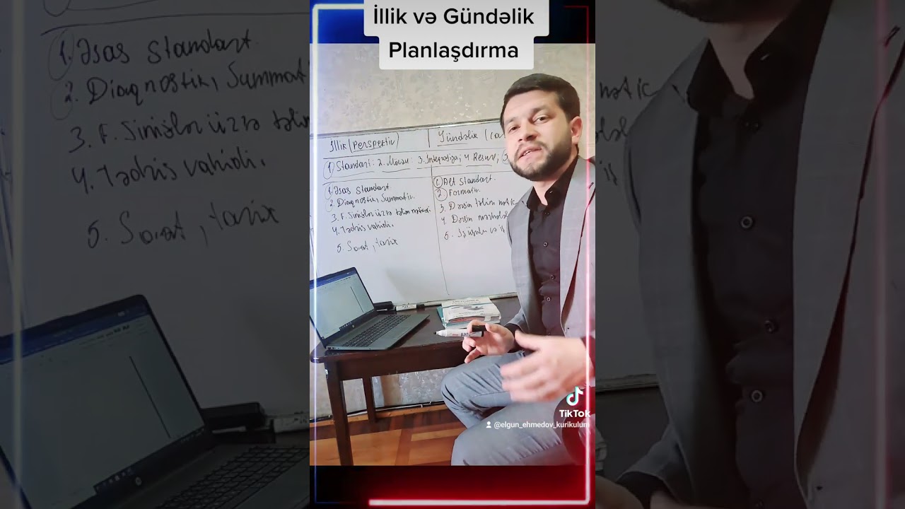 İllik və Gündəlik Planlaşdırma|》 Təlimçi: Elgün Əhmədov 050-697-78-33|》