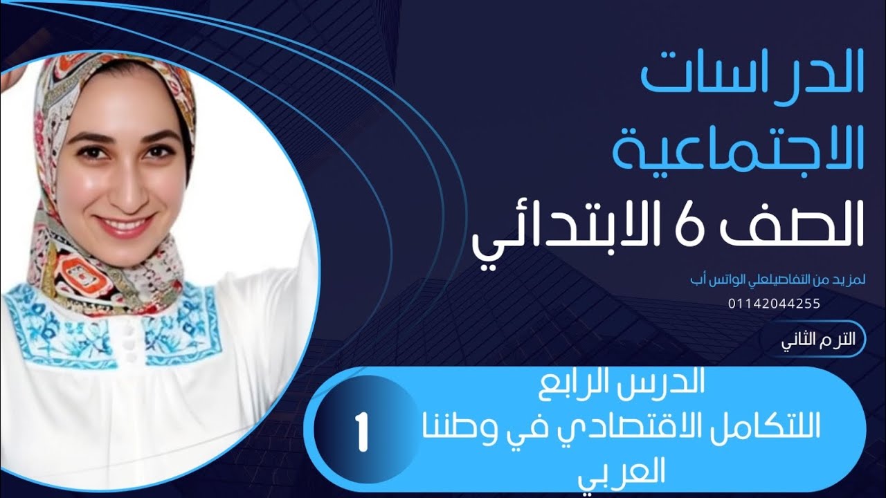 حل تدريبات الأضواء صفحة 53و54 و55|التكامل الاقتصادي في وطننا العربي|دراسات سادس ابتدائي ترم ثاني2026