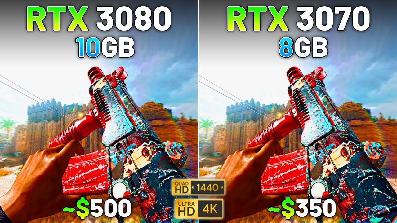 RTX 3080 vs RTX 3070 | Test in 9 Games | 1440p vs 4K