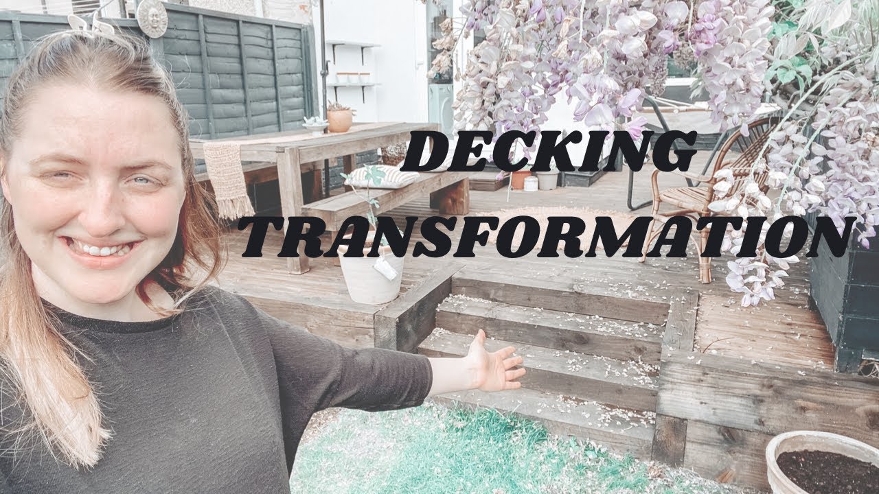 DECKING TRANSFORMATION | HOW TO CLEAN & STAIN YOUR DECKING ON A BUDGET | HOME IMPROVEMENTS