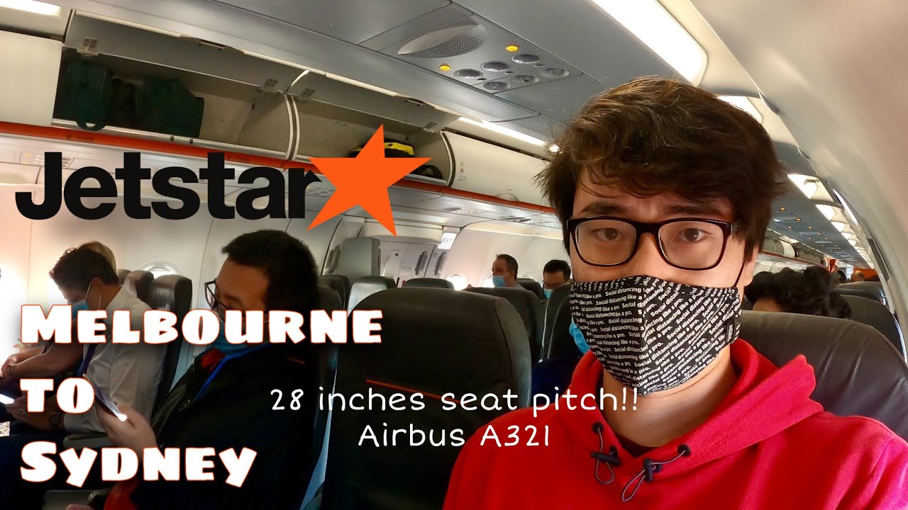 Jetstar A321 28 inches seat pitch Melbourne to Sydney Flight Review (Eps.6)