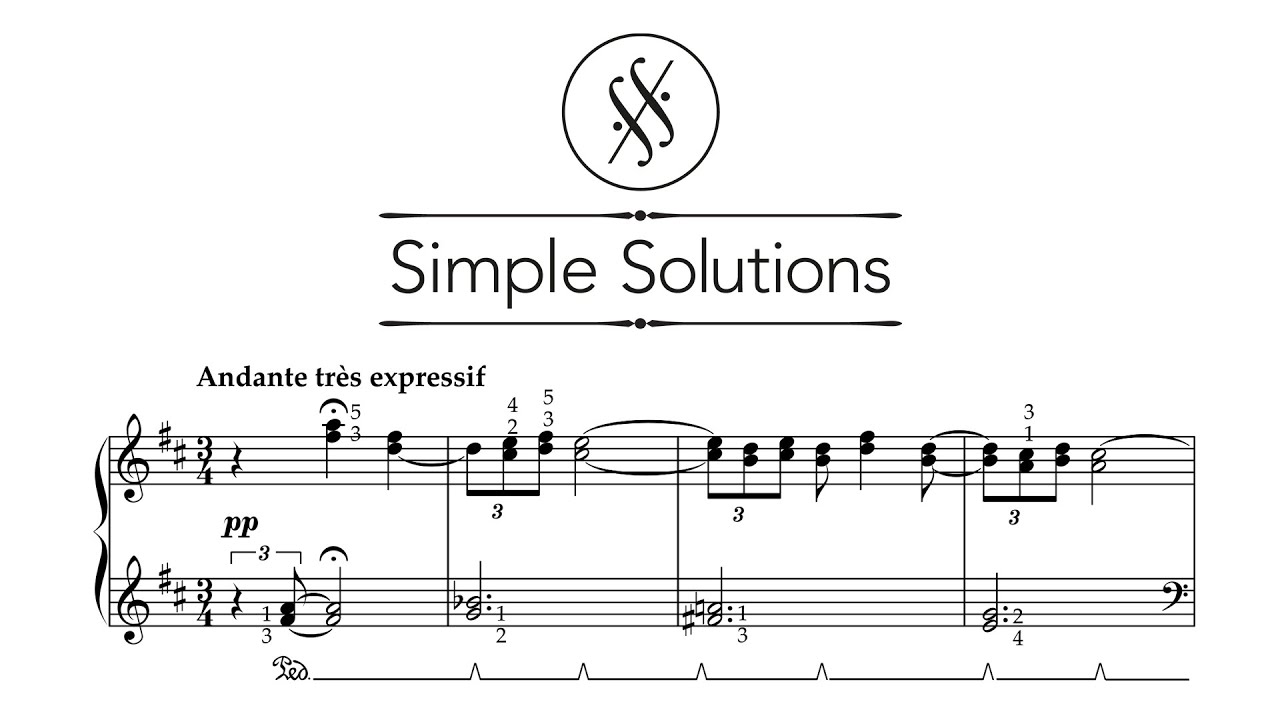 Debussy: Clair de Lune - Easy Arrangement (Simple Solutions)