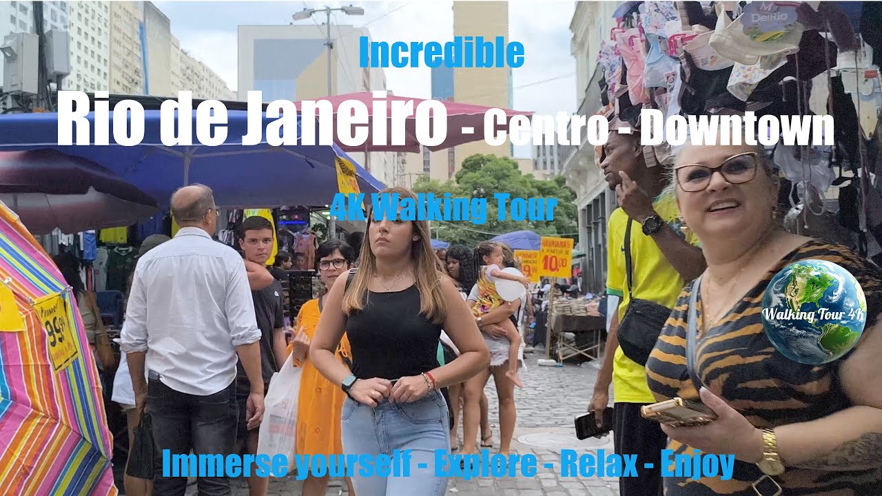 🇧🇷 RIO DE JANEIRO WALKING TOUR  | Centro  |  Brazil【4k】