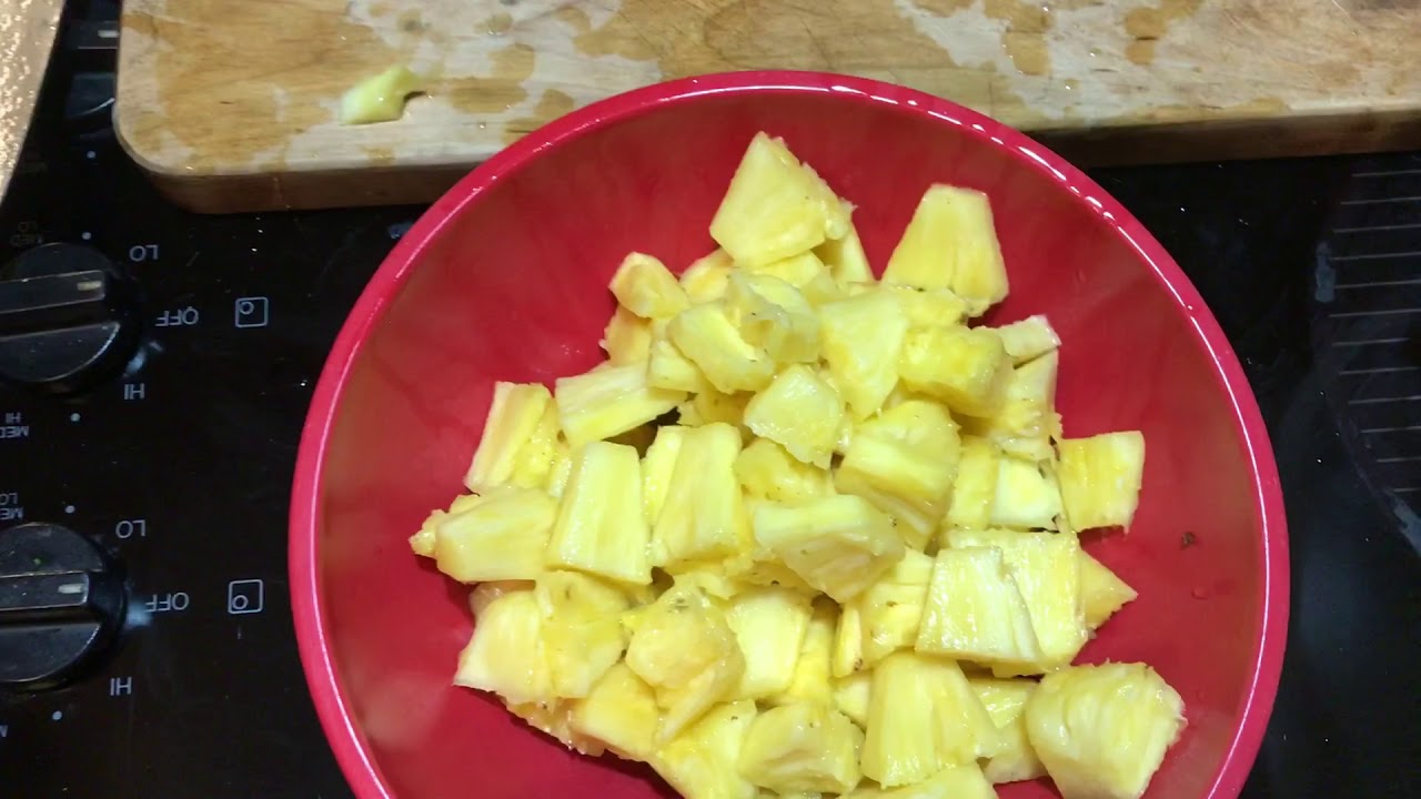 How to cut up a Pineapple and plant the top.