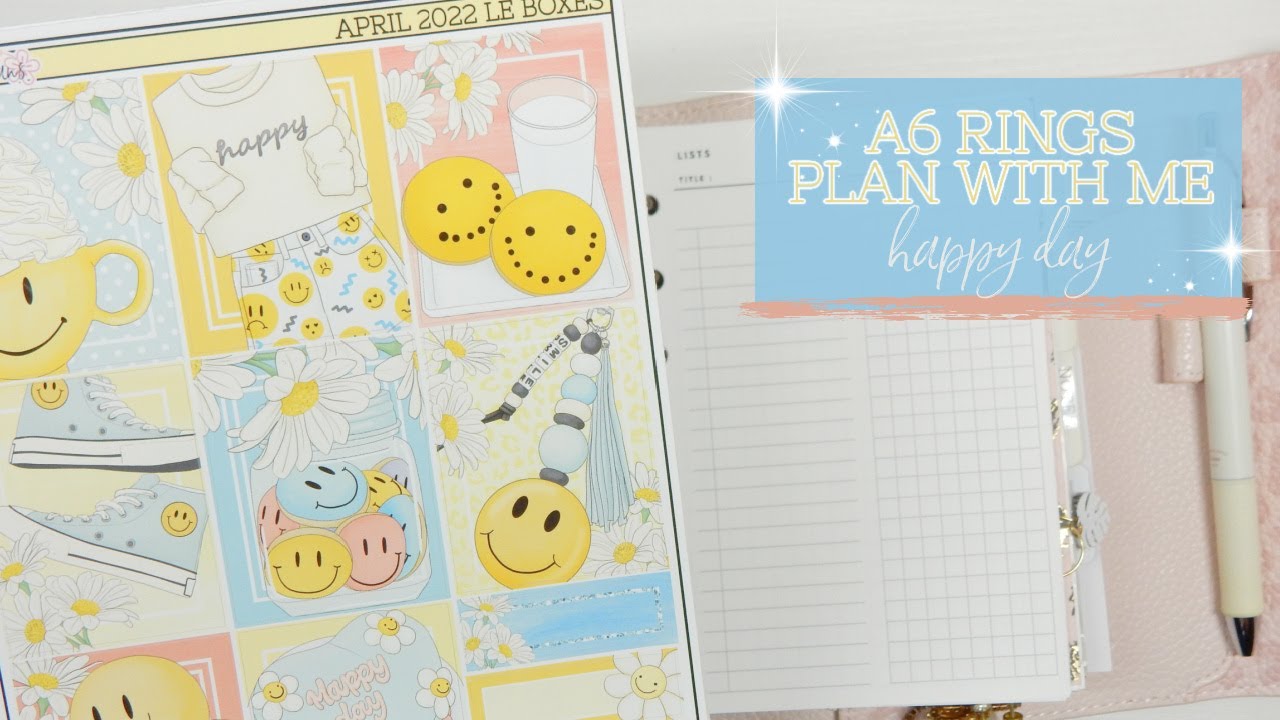Plan With Me- Happy Days | A6 Rings | Plan as I go