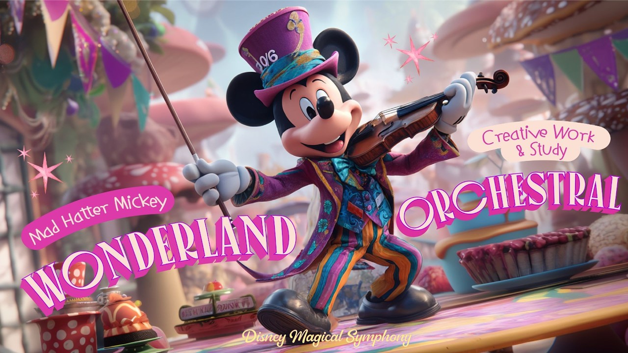 🎩 Magical Disney Wonderland Orchestral ✨ Creative Work & Study 🎻 Mad Hatter Mickey's Tea Party