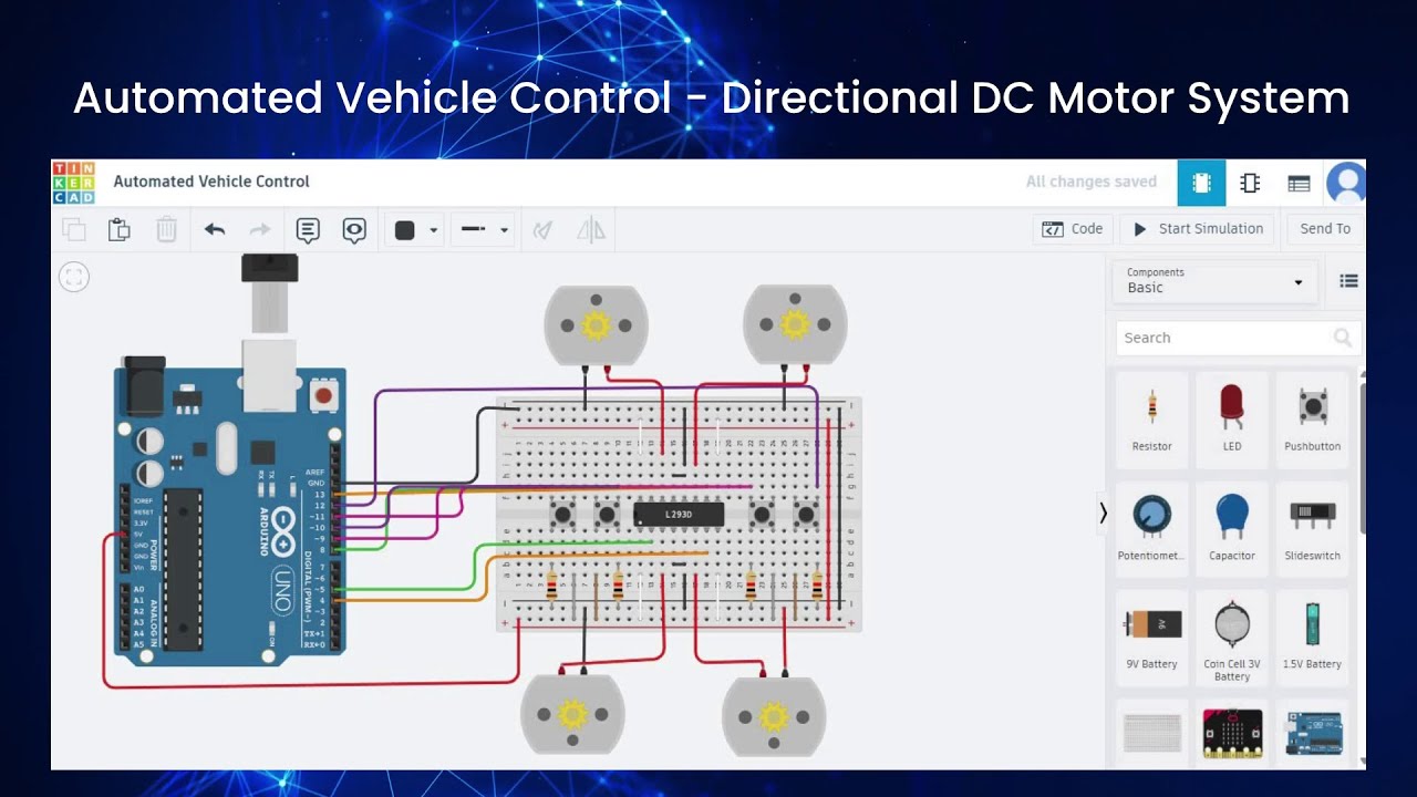Automated Vehicle Control – Directional DC Motor System | Robotics Project