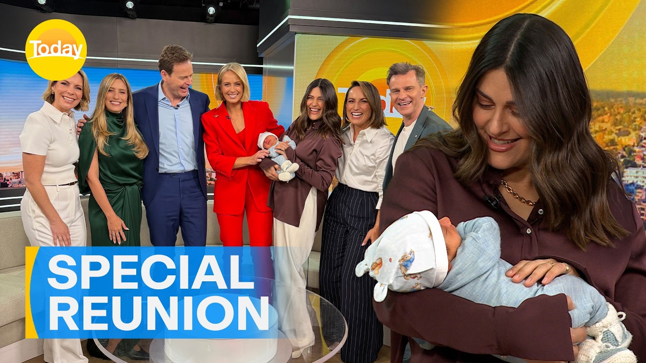 Sarah Abo's newborn baby boy makes his TV debut | Today Show Australia