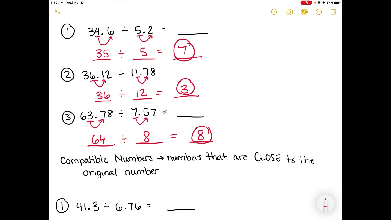 Estimate Decimal Quotients