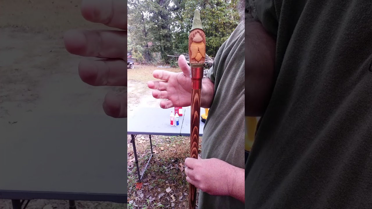 How I attach my toppers to my walking sticks.