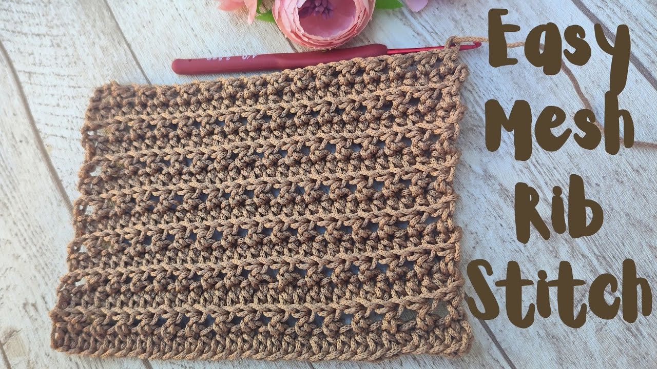Easy Mesh Ribbing Stitch Tutorial