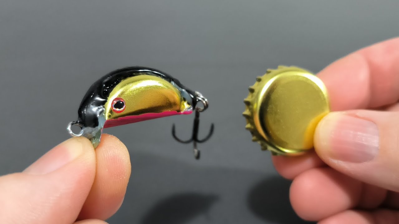 Fishing lure made from a beer cap. It works.