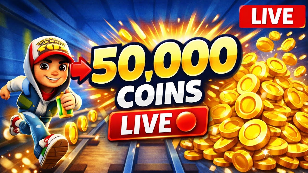 50,000 Coins Challenge LIVE 🔴 | Can I Collect 50K Coins? | Subway Surfers Live