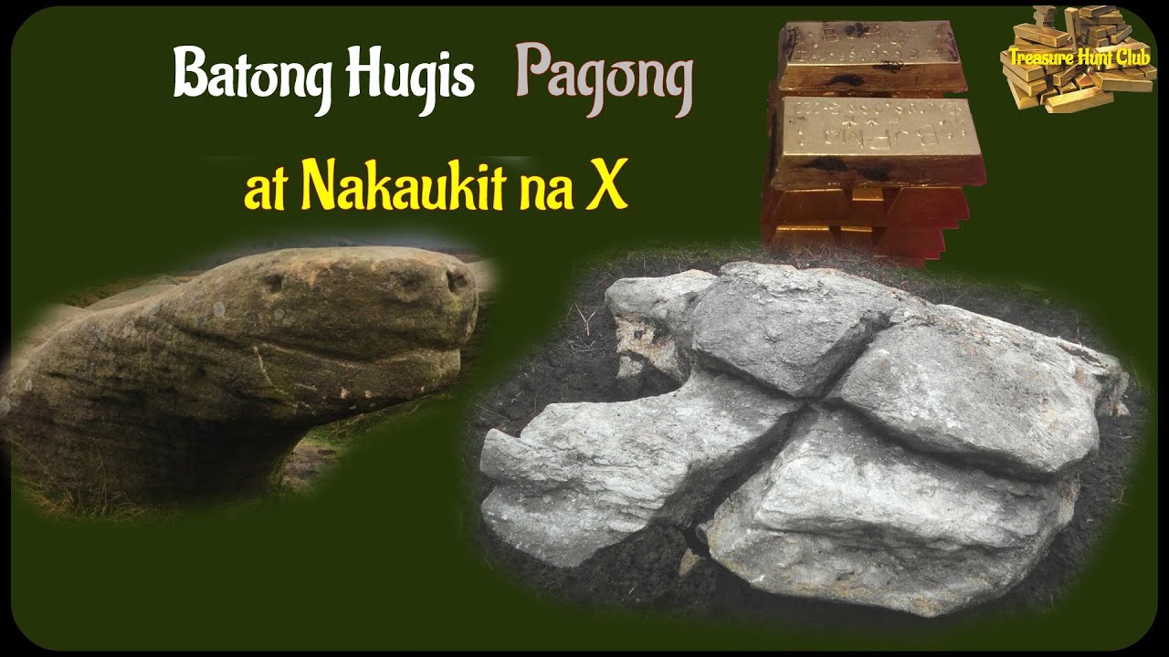 Turtle Rock Marker with Engraved X Sign (Markang Pagong at X) - Philippine Treasure Hunting