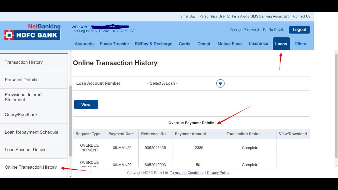 HDFC EMI Overdue payment online | HDFC EMI Overdue charge | HDFC EMI bounce charge | HDFC Loan EMI