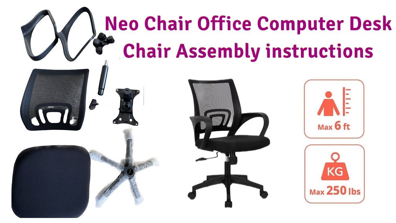 Neo Chair Office Computer Desk Chair Assembly | Unboxing Neo Chair Office Computer Desk Chair