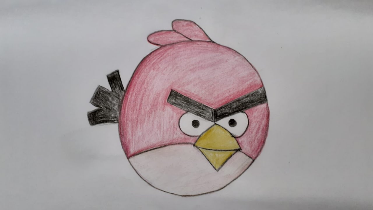 How to draw Angry bird step by step | Easy Angry bird drawing