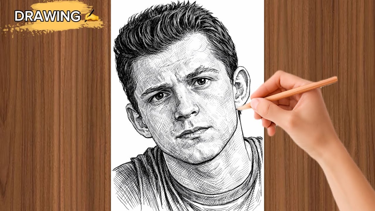 How to draw Tom Holland 🤔