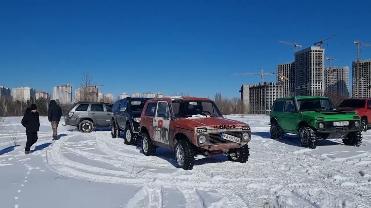 Зимний #OFFROAD для смелых, снег песок и горки