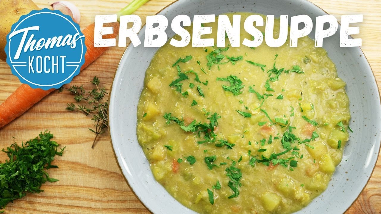 Erbsensuppe mit leckerem Gemüse