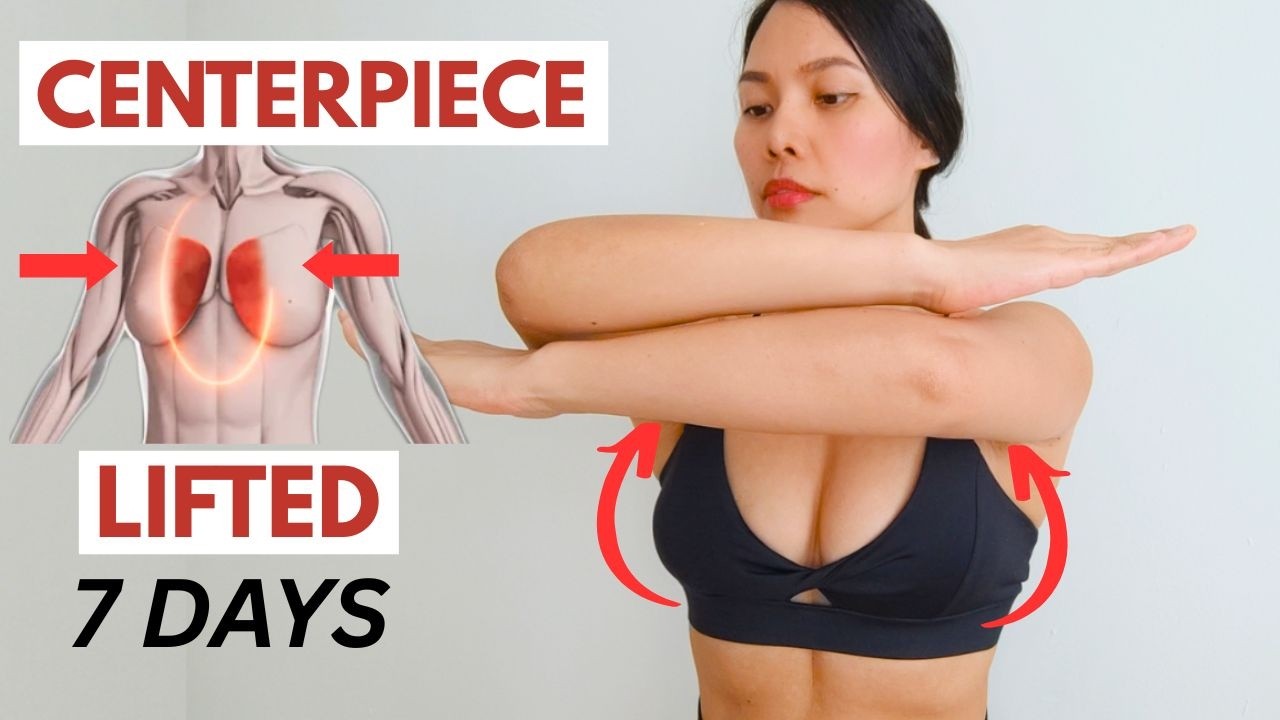 BEST exercises to bring your breasts to center area in 7 days, round lifted, perk up naturally