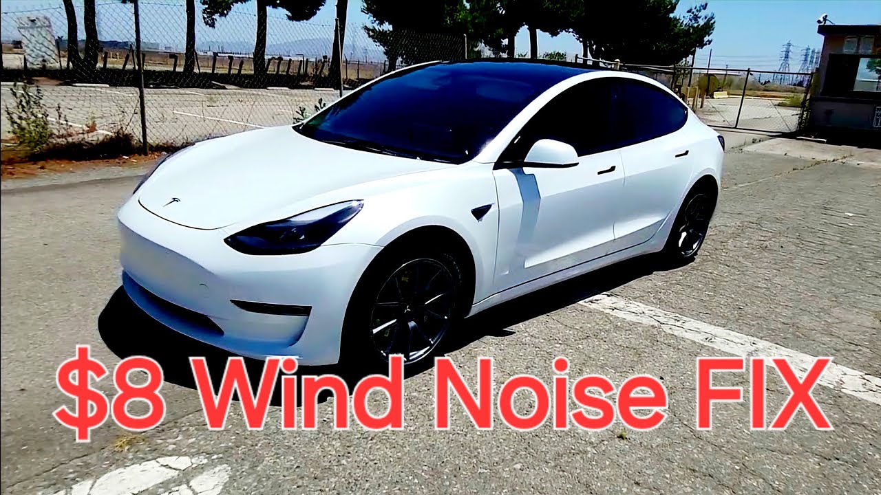 Tesla Model 3 Wind Noise fix | Cheap $8 Fix