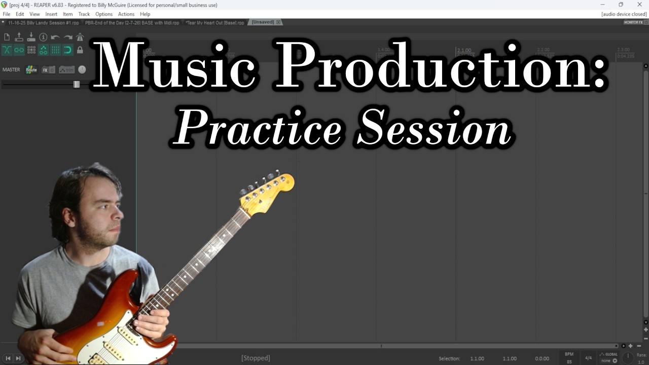 Snowy Sunday [Jan 25th]: Guitar Practice | Links to My Music Below!!!