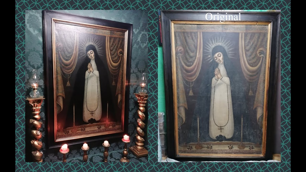 Restauración Cuadro Virgen
