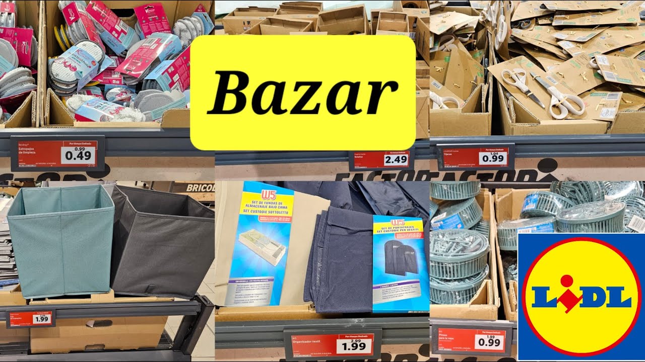 Lidl Bazar CHOLLOS 1€ 2€ 3€ Decoración Textil Organización Almacenaje Cuidado Personal Nuevas Ideas