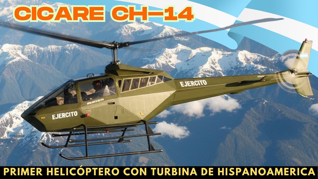 🇦🇷 CICARE CH-14 Del Ej&eacute;rcito Argentino, el primer helic&oacute;ptero con turbina de Hispanoam&eacute;rica 