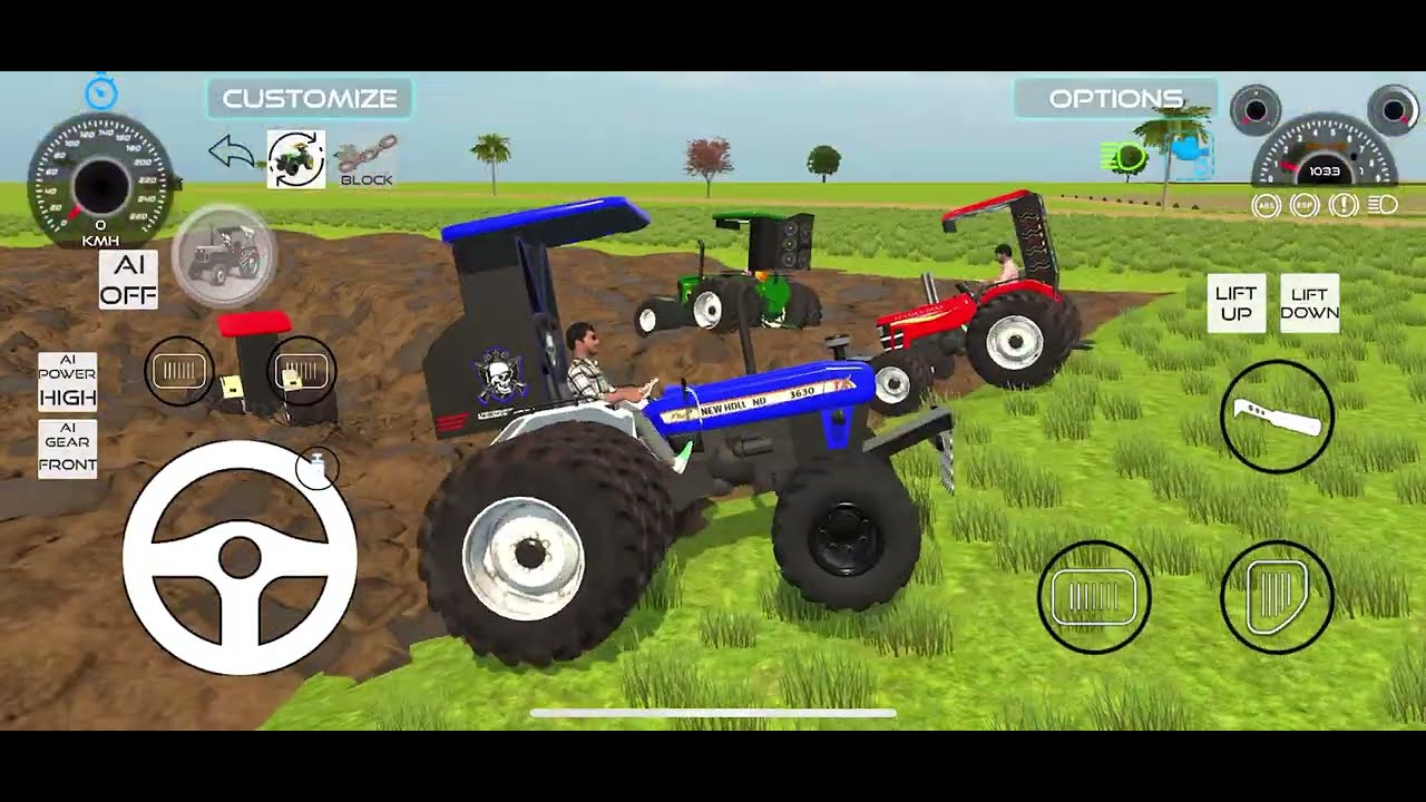 Driving Modified Tractor 🚜 Gameplay in Indian vehicle simulator 3D || #gameplay 