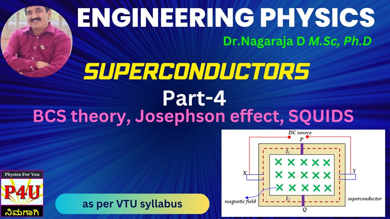 Josephson effect and SQUIDS - Superconductors Part 4 (VTU)