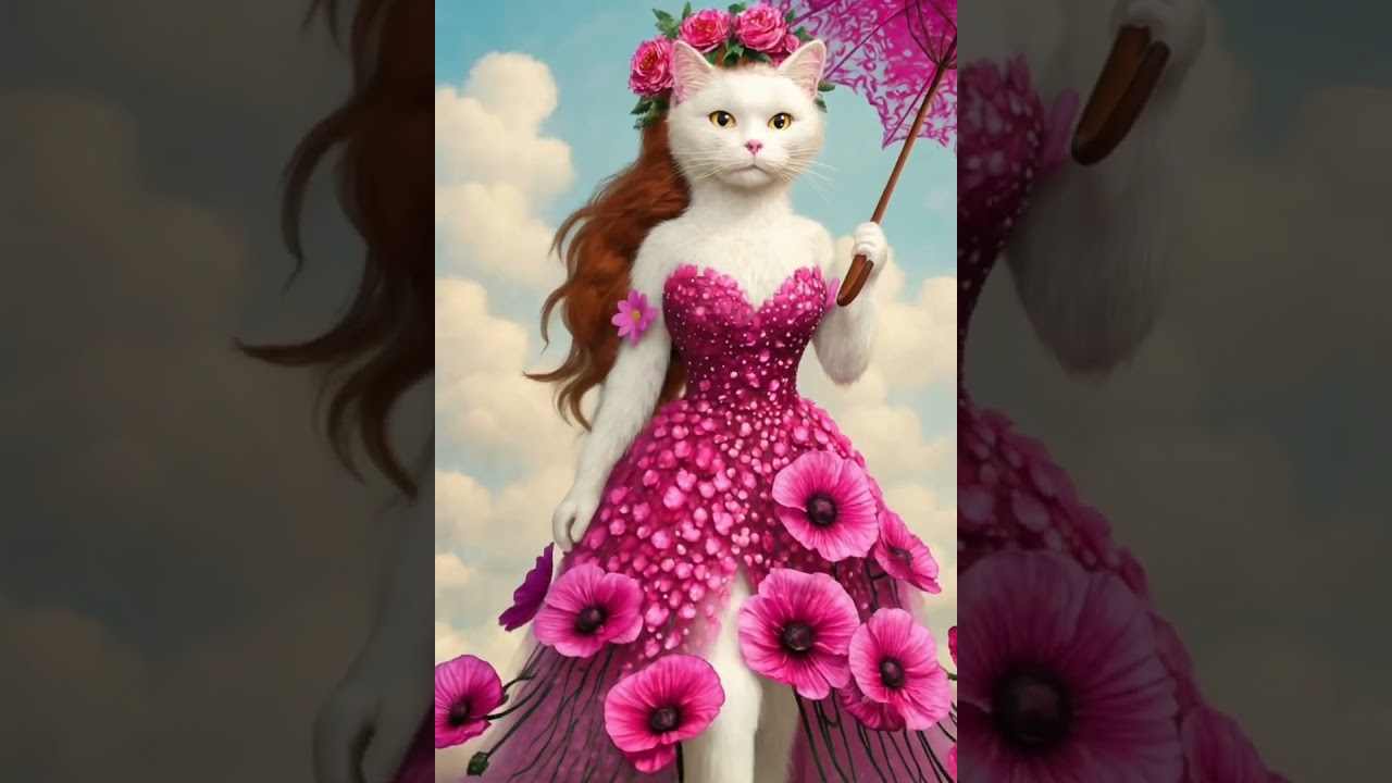 #FantasyFashion #AIArtMagic #DreamyVisuals #VisualPoetry #CloudVibes #EtherealBeauty #FYP #ViralArt
