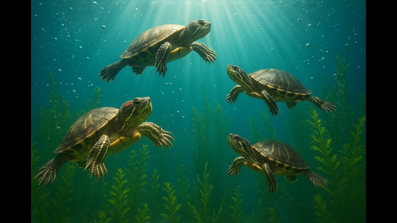 Turtle Sleep Stream – Ambient Pond Water & Night Peace