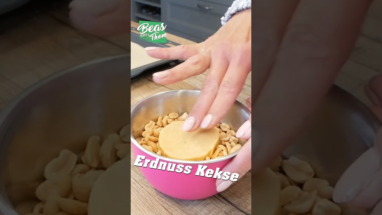 Erdnuss Kekse Rezept Peanut Cookies backen  #rezept #kekse