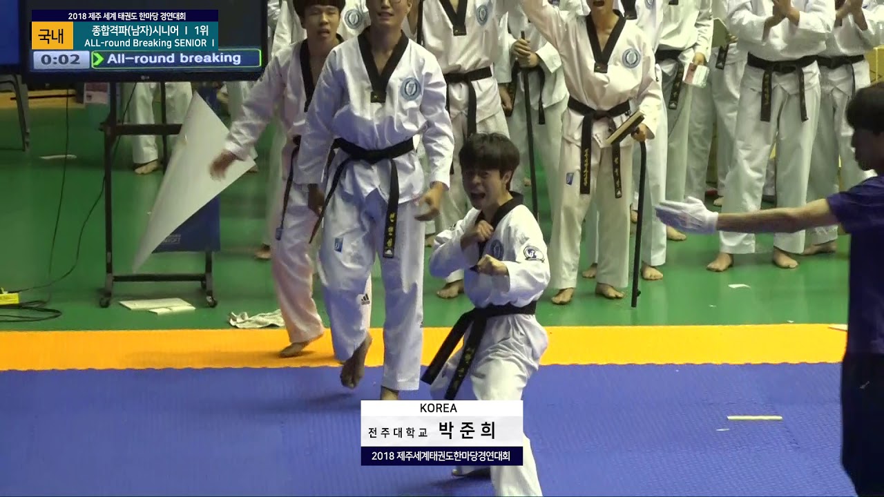 종합격파남자시니어1위 박준희 ㅣ All-round Breaking (M) SENIORⅠ ㅣ 2018 제주 세계 태권도 한마당 경연대회 (2018.7.31)