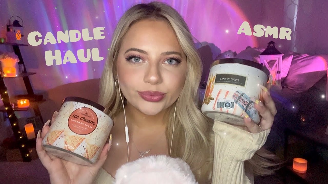 Asmr Candle Haul - Transition Fall Candles 🕯️ Long Nail Tapping 💅