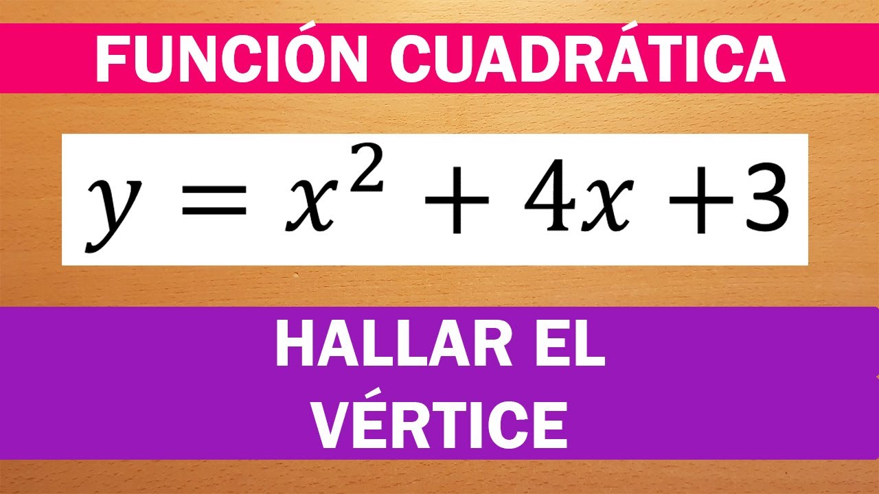 HALLAR EL VÉRTICE | FUNCIÓN CUADRÁTICA