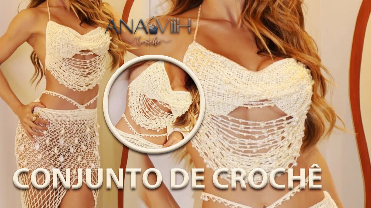 Conjunto de crochê  ponto segredo (saia)