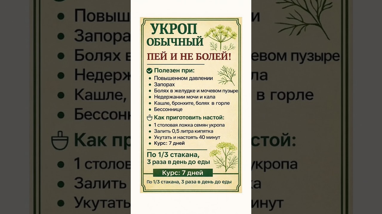 Укроп: натуральное средство для здоровья