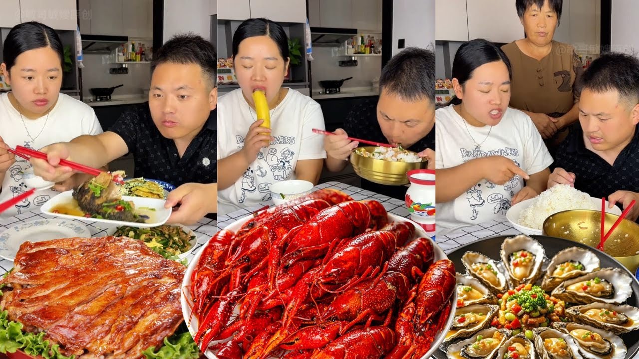 蠢老公又吃独食？等他吃饱我再端出十斤米饭：今天不吃完别想下桌！【敏哥夫妇日常】