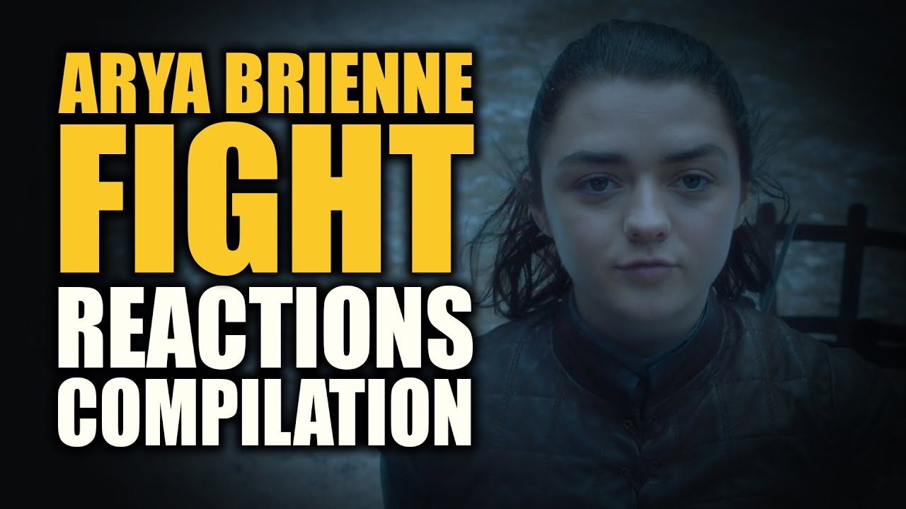 Game of Thrones ARYA BRIENNE FIGHT Reactions Compilation