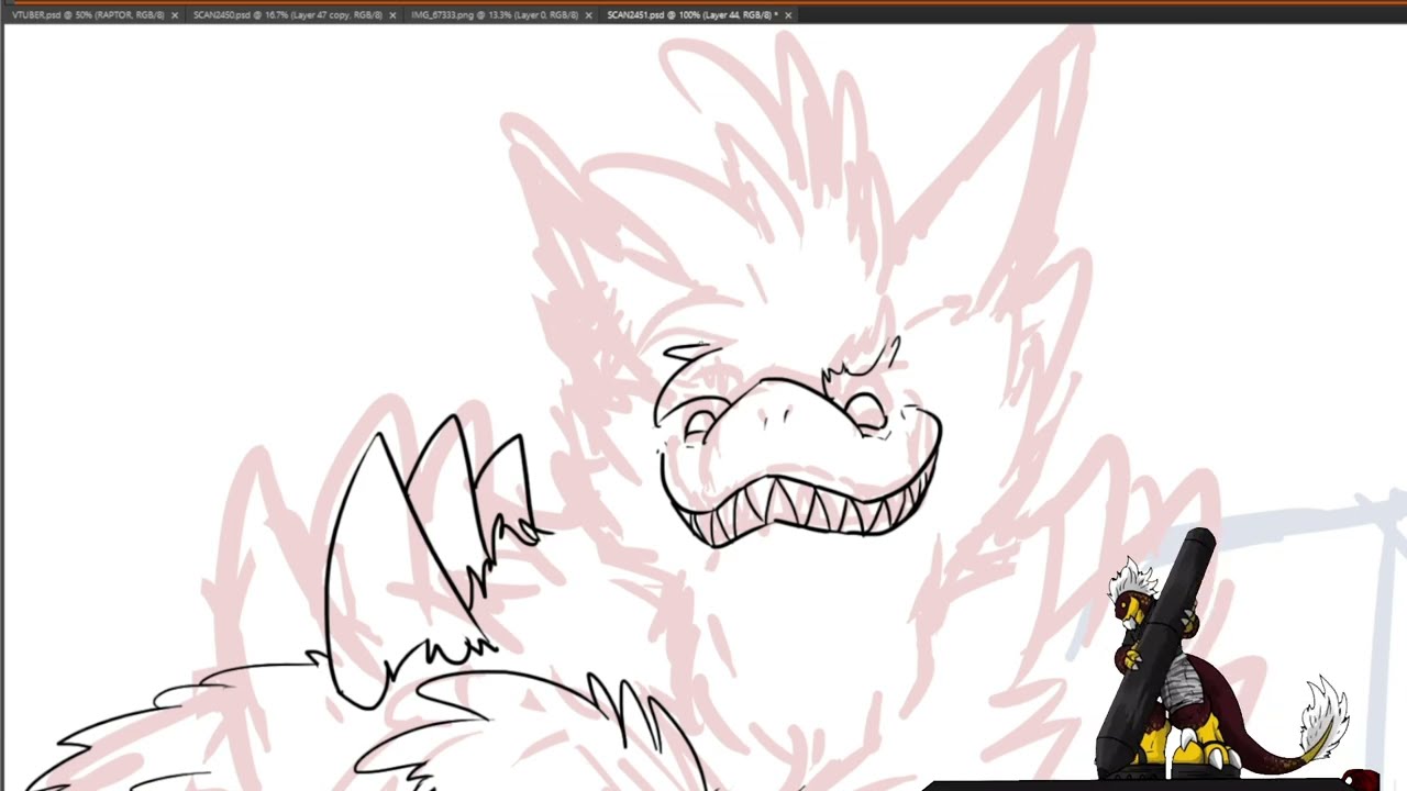 GIANT MONSTER SERGAL ART COMMISSION PART 1