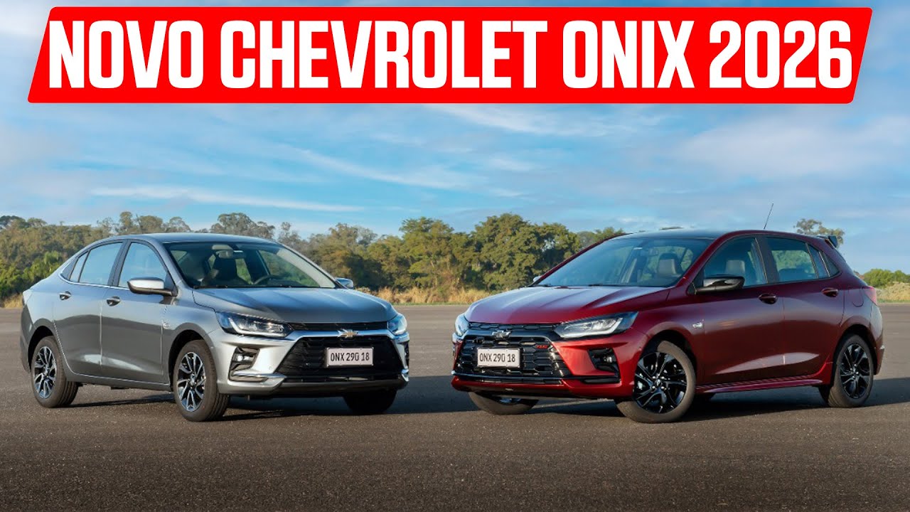 NOVO CHEVROLET ONIX 2026: nova correia, mais itens de série e preço menor