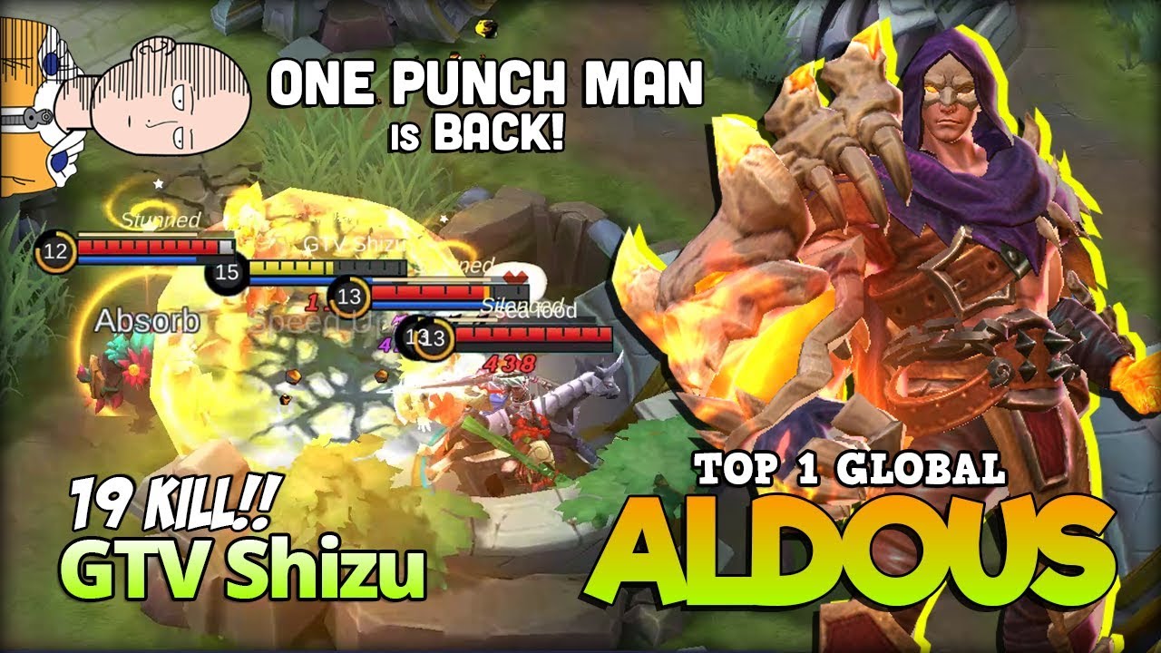 Maniac Aldous! Saitama Sensei is Back! GTV Shizu Top 1 Global Aldous ~ Mobile Legends