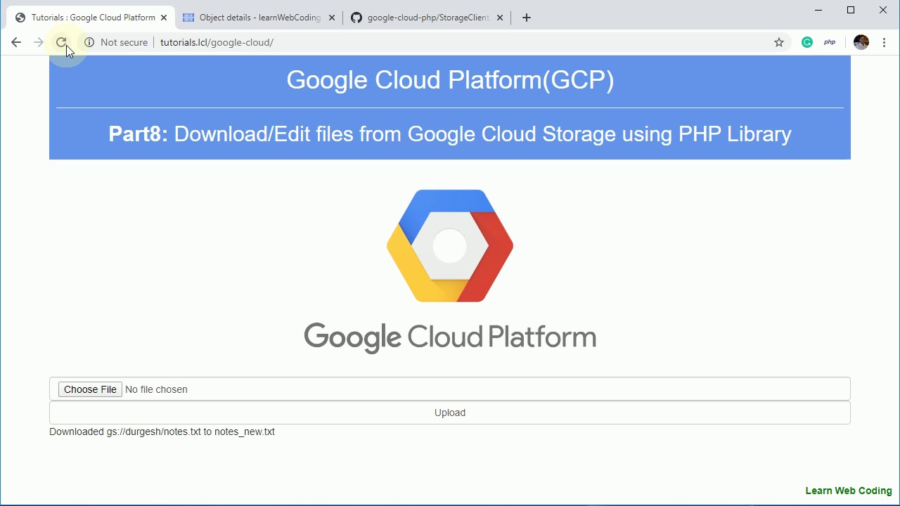 GCP Часть 8: Загрузка и редактирование файлов из Google Cloud Storage с помощью библиотеки PHP