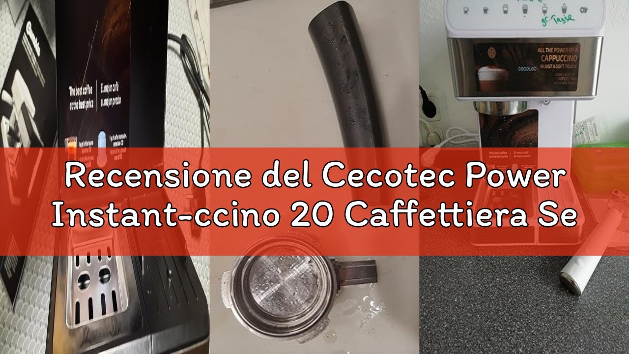 Recensione del Cecotec Power Instant-ccino 20 Caffettiera Semiautomatica, 20 bar, 1450 W, capacità 1